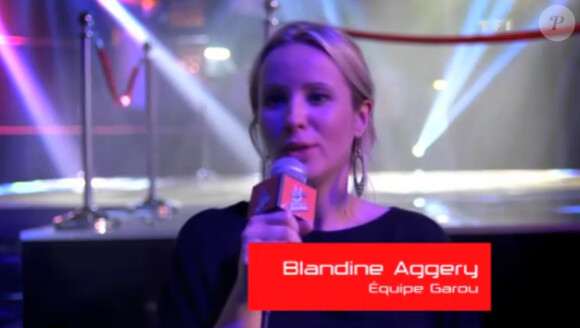 Blandine lors des répétitions pour le troisième prime des lives de The Voice, diffusé le samedi 21 avril 2012 sur TF1