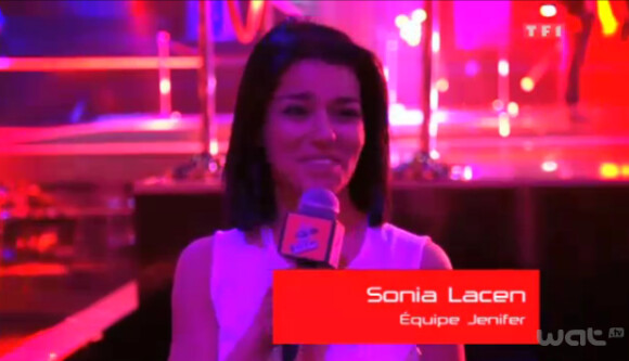 Sonia Lacen lors des répétitions pour le troisième prime des lives de The Voice, diffusé le samedi 21 avril 2012 sur TF1