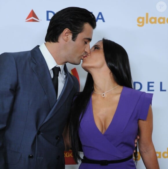 Gilles Marini et son épouse lors des GLAAD Media Awards à Los Angeles le 21 avril 2012