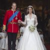 Le prince William et Kate Middleton lors de leur mariage, le 29 avril 2011