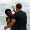 Naomi Campbell et son chéri Vladislav Doronin se baignent à Miami le 14 avril 2012