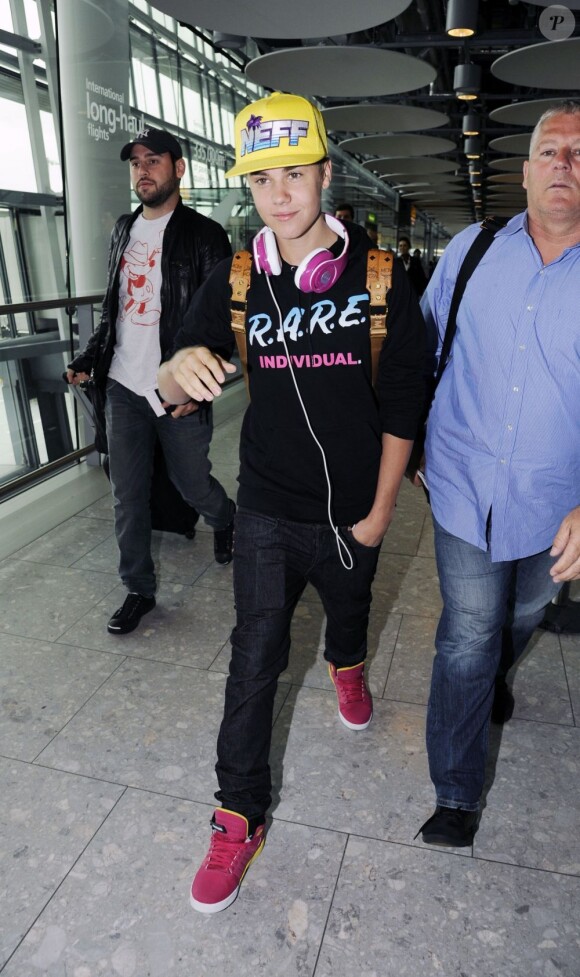 Justin Bieber à Londres, le 23/24 avril 2012.