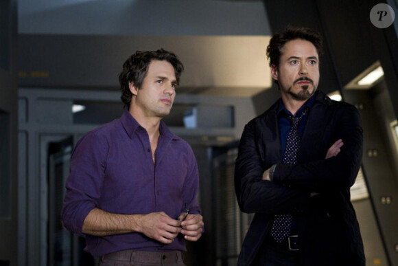 Mark Ruffalo et Robert Downey Jr. dans Avengers de Joss Whedon.