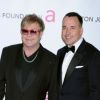 Elton John et David Furnish en février 2012 à Los Angeles.