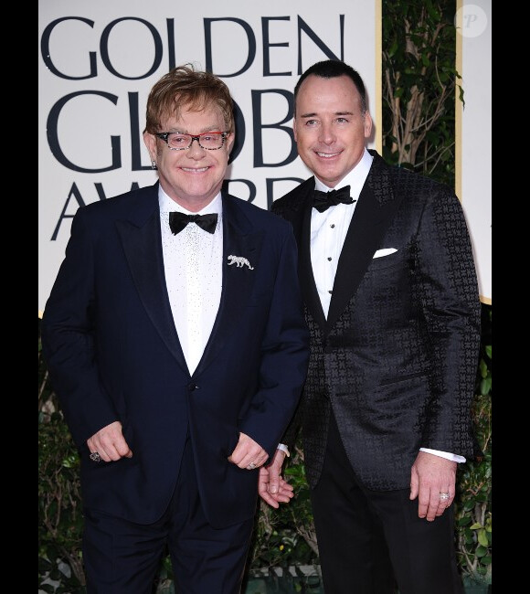 Elton John et David Furnish à Los Angeles, en janvier 2012.