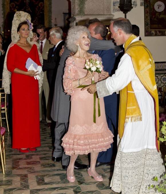 Mariage de Cayetana, 18e duchesse d'Albe, et d'Alfonso Diez au palais Las Duenas à Seville le 5 octobre 2011