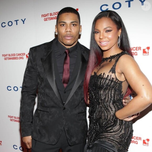 Le couple Ashanti et Nelly lors d'un gala de charité organisé au restaurant new-yorkais Cipriani. Le 26 avril 2012