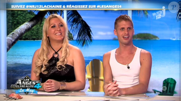 Loana et Benoît dans Les Anges de la télé 4 - Le Mag, vendredi 27 avril 2012 sur NRJ 12