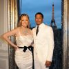 Mariah Carey et Nick Cannon dans leur suite du Plaza Athénée, à Paris, le 27 avril 2012.