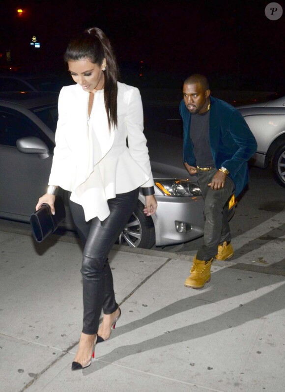 Le rappeur Kanye West et Kim Kardashian à New York, le 27 avril 2012.