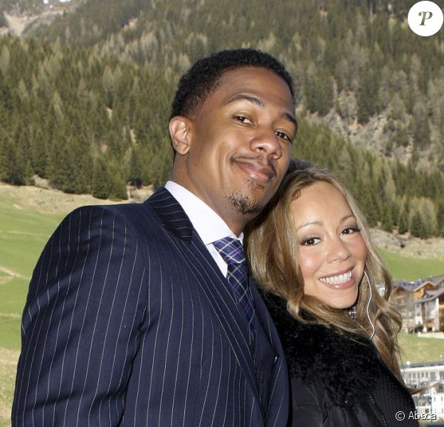 Mariah Carey et Nick Cannon, tout sourire à Ischgl en Autriche. Le 30 avril 2012.