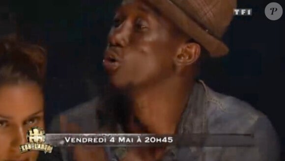 Moussa s'énerve contre Maud dans la bande-annonce de Koh Lanta : La Revanche des héros, diffusé le vendredi 4 mai 2012 sur TF1