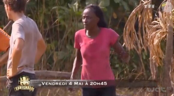 Cumba très énervée dans la bande-annonce de Koh Lanta : La Revanche des héros, diffusé le vendredi 4 mai 2012 sur TF1