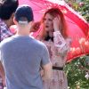 Drew Barrymore enceinte, en plein shooting photo à San Marino, en Californie, le 30 avril 2012