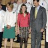 Felipe et Letizia d'Espagne présidaient le 7 mai 2012 l'Assemblée nationale de l'association Euro-Toques, au Forum La Caixa, à Madrid.