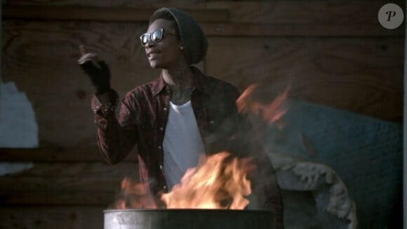 Le rappeur Wiz Khalifa dans le clip Payphone de Maroon 5, mai 2012.
