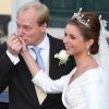 Le prince Carlos et la princesse Annemarie de Bourbon-Parme, ici lors de leur mariage religieux le 20 novembre 2011 à l'abbaye de la Cambre (Bruxelles), ont eu leur premier enfant le 9 mai 2012 à La Haye : une petite princesse Luisa.