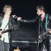 EXCLU : Louis Bertignac et Johnny Hallyday sur scène à Montpellier, le 14 mai 2012.