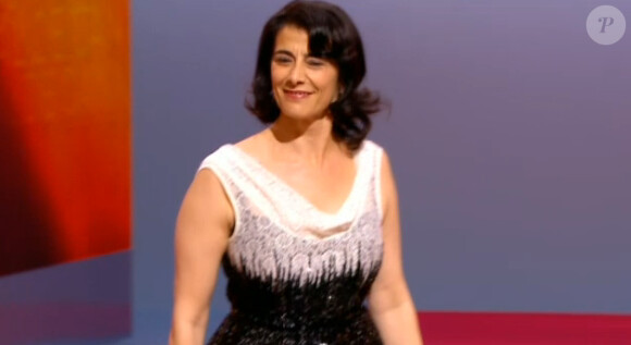 Hiam Abbas, actrice palestinienne, membre du jury, lors de la cérémonie d'ouverture du 65e festival de Cannes le 16 mai 2012