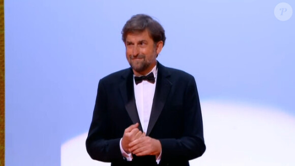 Le président du jury Nanni Moretti, réalisateur et acteur italien, lors de la cérémonie d'ouverture du 65e festival de Cannes le 16 mai 2012