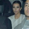Lugubre, Kim Kardashian sort à Londres du restaurant Zuma le 16 mai 2012