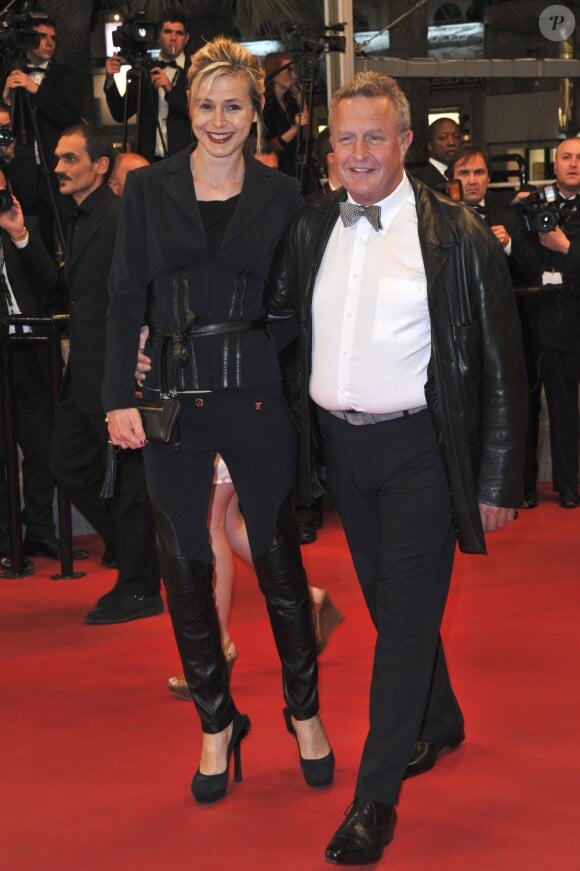 Michel Field et sa compagne au Festival de Cannes 2012, vendredi 18 mai.