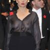 Suzanne Clément avait osé un chemisier transparent pour la présentation de Laurence Anyways au Festival de Cannes 2012, vendredi 18 mai.
