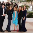 Melvil Poupaud, Nathalie Baye, Suzanne Clément et Monia Chokri ont posé avec le réalisateur Xavier Dolan pour la présentation de  Laurence Anyways  au Festival de Cannes le 19 mai 2012.