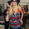 Paris Hilton arrive à l'aéroport de Nice, le samedi 19 mai 2012.