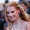Jessica Chastain, très en beauté au Palais des Festivals, avant la projection du film Lawless. Cannes, le 19 mai 2012.