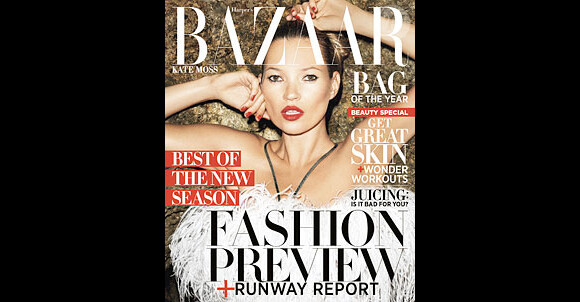Kate Moss en couverture du Harper's Bazaar US de juin/juillet 2012
