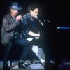Johnny Hallyday a rejoint sur scène Michel Berger le 14 avril 1986 à Bercy lors de son concert