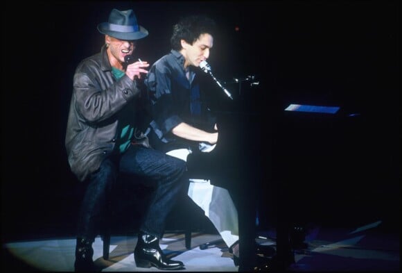Johnny Hallyday a rejoint sur scène Michel Berger le 14 avril 1986 à Bercy lors de son concert