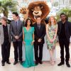 Le casting des voix anglaises du film Madagascar 3 à Cannes dont Ben Stiller (au centre)