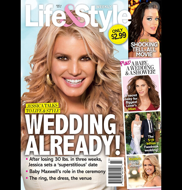 Jessica Simpson en couverture du magazine Life & Style, mai 2012.