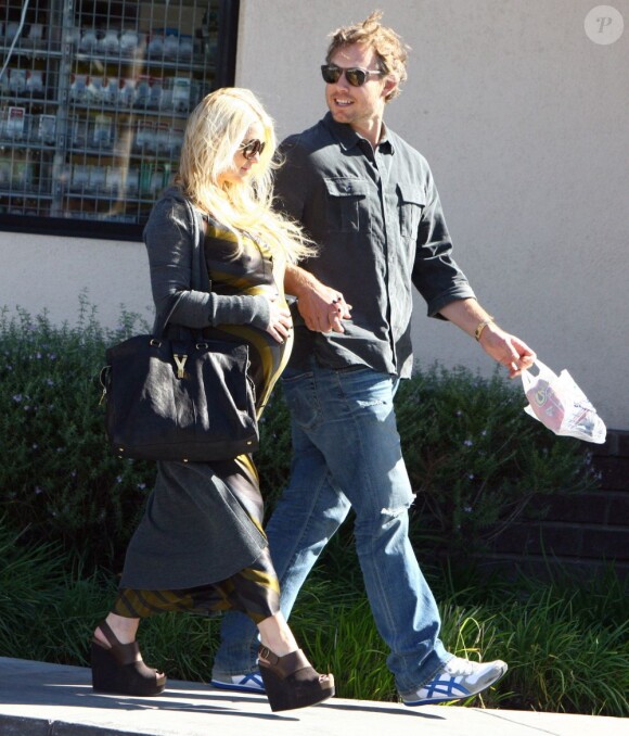 Jessica Simpson et Eric Johnson à Los Angeles, le 28 janvier 2012.