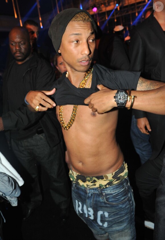 Grassouillet, Pharrell Williams en showcase au Gotha Club à Cannes le 24 mai 2012