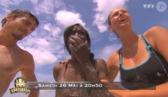 Claude, Coumba et Maud dans la bande-annonce de Koh Lanta - La Revanche des héros sur TF1 le samedi 26 mai 2012.