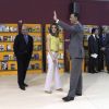 Felipe et Letizia d'Espagne inauguraient le 25 mai 2012 le 71e Salon du livre de Madrid, en présence également de l'infante Elena.