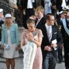 Baptême de la princesse Estelle de Suède, premier enfant de la princesse Victoria et du prince Daniel, au palais Drottningholm, à Stockholm, le 22 mai 2012.
