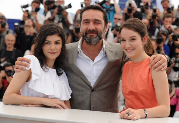 Audrey Tautou, Gilles Lellouche et Anaïs Demoustier lors du photocall du film Thérèse Desqueyroux au Festival de Cannes le 27 mai 2012