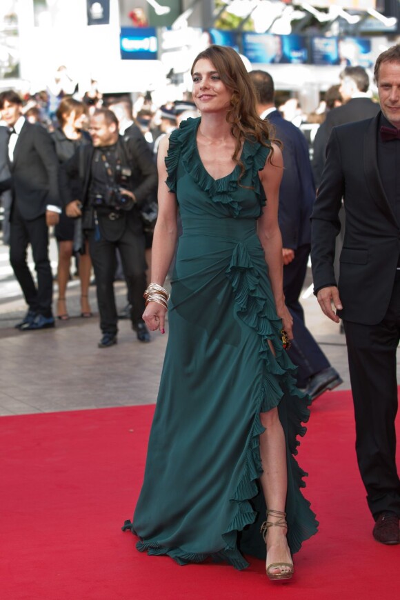 Charlotte Casiraghi, élégante en Gucci au Festival de Cannes 2012.