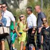 Reese Witherspoon, son mari Jim Toth et ses enfants Deacon et Ava à Brentwood pour le match de football du petit Deacon, Los Angeles, le 1er juin 2012.