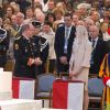 Le prince Albert et la princesse Charlene de Monaco le 13 mai 2012 lors du 54e pélerinage militaire à Lourdes.