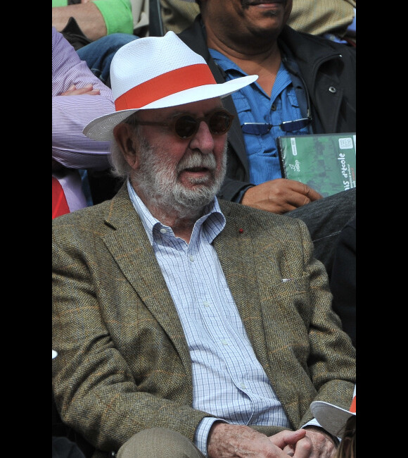 Jean-Pierre Marielle lors du match entre Jo-Wilfried Tsonga et Novak Djokovic le 5 juin 2012 à Roland-Garros