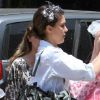Jessica Alba, entourée de ses proches, fête les quatre ans de sa fille Honor dans le quartier de Brentwood. Los Angeles, le 9 juin 2012.