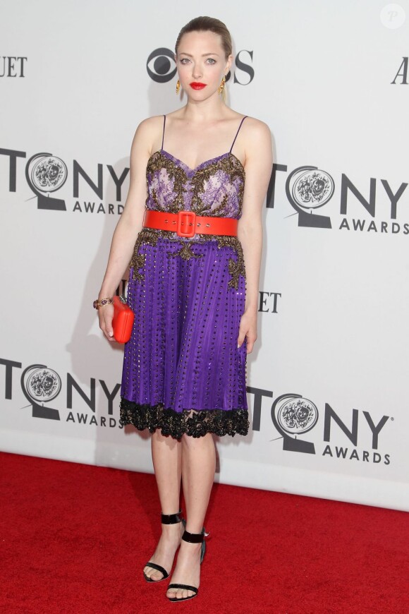 Amanda Seyfried à la 66e cérémonie des Tony Awards, à New York, le 10 juin 2012.