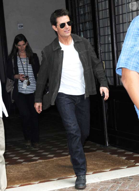 Suri Cruise et Tom Cruise sortent de leur hôtel à New York, le 11 juin 2012