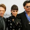 Jerry Bruckheimer, Penélope Cruz et Johnny Depp en mai 2011 à Moscou.