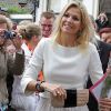 La princesse Maxima des Pays-Bas a inauguré les nouvelles installations du Musée Sjoel d'Elburg le 13 juin 2012.